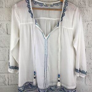 Solitaire Embroidered Boho Blouse 